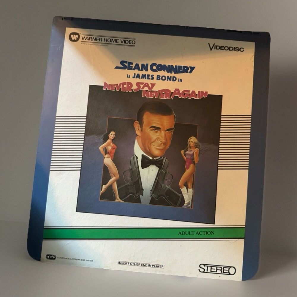 Sean Connery Never Say Never Again Part 2 CED Videodisc Warner Home Video